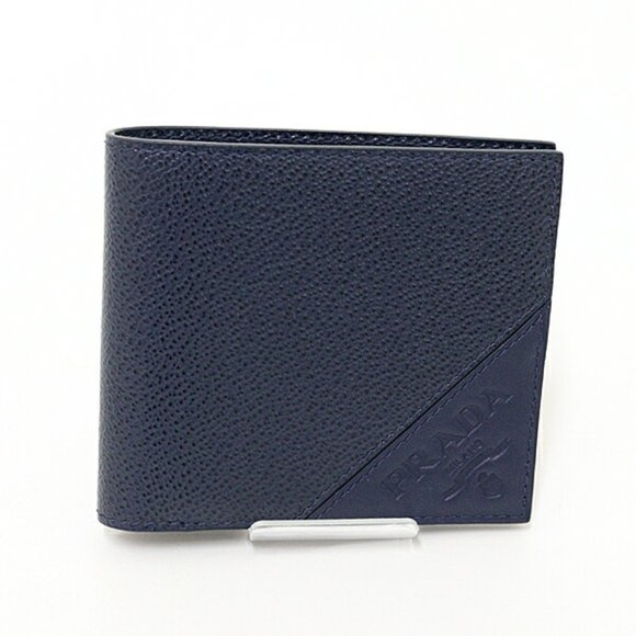 PRADA Navy Leather Saffiano Wallet - Picture 1 of 6